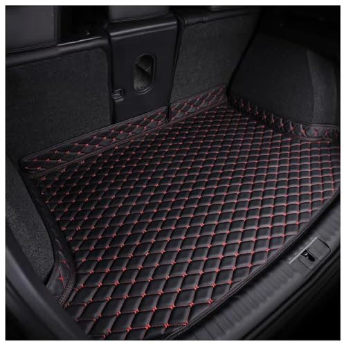 SKNFFF Alfombrillas de Cuero Maletero de Coche para Fiat 500 / 500E / 500L / 500X / 500, Impermeables y Resistentes a los arañazos para la Bandeja del Maletero,Red
