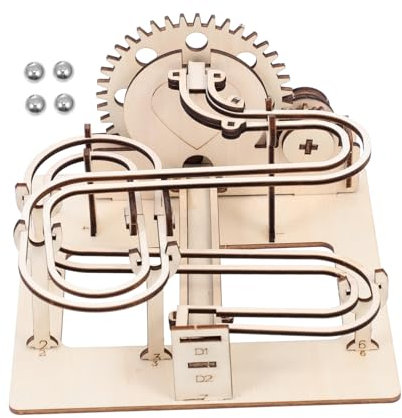 CIYODO 1 Satz Kugel-holzpuzzle Puzzle- Aus Holz 3D-laufpuzzle Führen Sie EIN Puzzle- Aus Modellbausatz Murmelbahn Laufkettenmodell Bildungsspielzeug Stahl