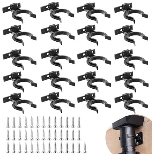 20 Piezas Clips de Fijación para Zócalos de Cocina, Ganchos para Zócalo de Cocina, Soporte De Zócalo Para Muebles Cocina Clip con 45 Tornillos, para 32-36 mm Sofás Mesas Camas