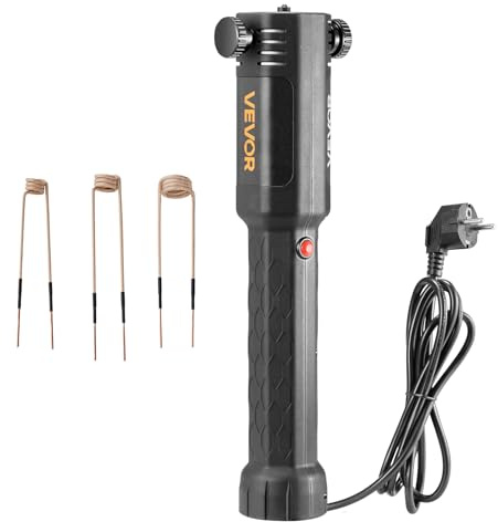 VEVOR Kit de Chauffage par Induction Magnétique pour Enlever Écrous Rouillés 1100 W, Dégrippeur à Induction Portatif, Appareil de Chauffage pour Retirer Vis Rouillées, avec 3 Bobines, Réparation Auto