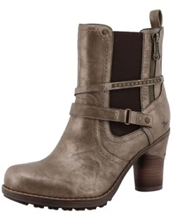 MUSTANG Damen Stiefelette mit Gummizug und Zierriemchen 15M0162004, Größe:37 EU, Farbe:Gold