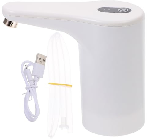 KOCKSHION Elektrischer Wasserspender mit Flaschenpumpe Universelle 5 18 Liter Wasserpumpe aus Lebensmittelechtem Silikon USB Wiederaufladbar mit Abnehmbarem Silikonschlauch und Klick