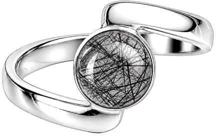 Wiesen Meadows Bypass-Ring für Damen, 925er-Sterlingsilber, runder Statement-Ring, minimalistisch, handgefertigt, Schmuck, Geschenk, R-25