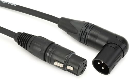 Pro Co MMRC-3 MasterMIKE Microphone Cable with Right-angled XLR Male End - 3 foot