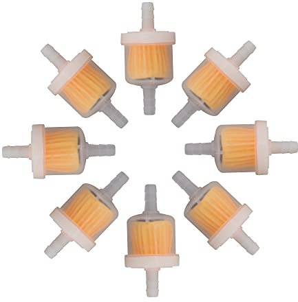 WOOSTAR 1/4 6mm Fuel Filter Replacement for 50cc 70cc 90cc 110cc 125cc 150cc Dirt Pit Bike ATV 4 Wheeler Quad Moped Scooter Pack of 8