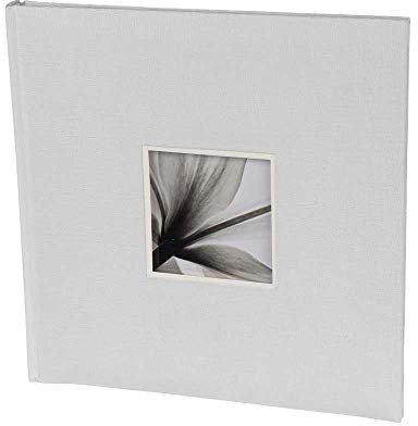 Unitex Fotoalbum in 34x34 cm 40 creme Seiten Jumbo Buchalbum Fotobuch: Farbe: Weiß