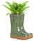 Petite Green Ceramic Double Wellington Boot Shaped Indoor/Outdoor Plant Pot Summer Wedding Anniversary Gardening Gift