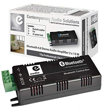 e Audio Amplificateur B425ABL pour Haut-Parleur de Plafond - 30W - Bluetooth - pour Enceinte connectée etc.