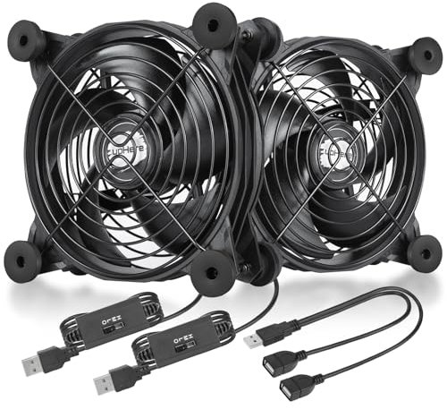 upHere Ventilateur USB 120mm Silencieux Fan 5V Trois Vitesse Réglable Ventilateur de Refroidissement pour PC/Xbox/Playstation/TV Box, etc.
