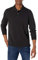 Amazon Essentials Men's Regular-Fit Long-Sleeve Pique Polo, Black, M