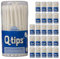 Q-tips Pflegestäbchen mit Papierschaft, Reisegröße (24 x 50 Stück), Wattestäbchen ohne Plastik
