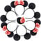 A 4 Pieces Black Mickey Mouse Ears & Minnie Mouse Ears on Alice Band with Red and White Polkadot Spotted Bow for Adults/Children Fancy Dress Costume Head Band Accessory Party Decoration Gift