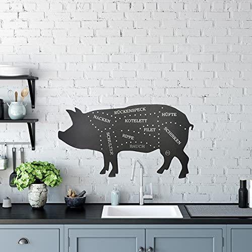 FH Schwein schwarz matt Schild