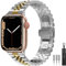 Diruite für Apple Watch 49mm 45mm 44mm 42mm 41mm 40mm 38mm Armband,Galvanisieren Edelstahl Armbänder Mit Doppelt Faltschließe Ersatzarmband für Apple Watch Ultra 2/Ultra/Series 9/8/7/6/5/4/SE/SE 2
