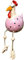WINBST Deko-Huhn,Harz und Keramik Hahn 25 cmGarten-Huh Garten-Deko Gartenstecker Figur Terrasse Wetterfest