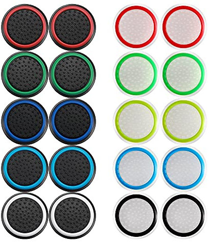 20 Stück analoge Stick-Joystick-Controller, Performance-Daumengriffe, kompatibel mit PS5, PS4, Xbox One, Xbox Series X/S Controller Joystick-Griffen