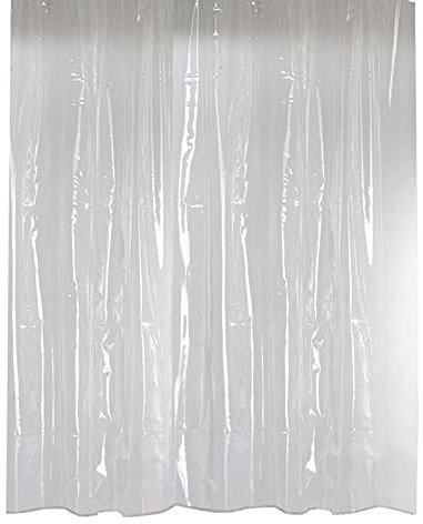 WSLCN Rideau de Douche Transparent Imperméable Anti-Moisissure avec Anneaux Rideau pour Salle de Bain 90 * 200CM