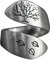 JIgeren Bague ouverte arbre de vie réglable unique bague ouverte unique bague de fiançailles anniversaire bague ouverte pour femme homme bijoux délicats argent
