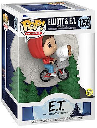 Funko Pop! Moment: ET - Elliott - Elliot And ET Flying - Brilla en la Oscuridad - E.T. The Extra Terrestrial - Figura de Vinilo Coleccionable - Idea de Regalo- Mercancia Oficial - Movies Fans