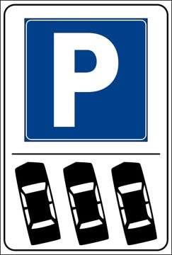 NEW CARTELLO SEGNALETICO - parcheggio a spina di pesce - Adesivo Extra Resistente, Pannello in Forex, Pannello In Alluminio (PANNELLO IN FOREX 30X42 CM)