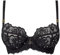 Ann Summers The Icon Fuller Bust DD+ Non Padded Balcony Bra Black, DD-G Cup, Sequin Embellished Womens Underwear - Womens Lingerie