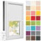 Estika Rollo für Fenster ohne Bohren - 55cm x 220cm - Weiß - 25 Stofffarben, Klemmfix Montage, Fensterrollos für innen, Sichtschutz für Fenster und Balkontür (55 cm Stoffbreite)