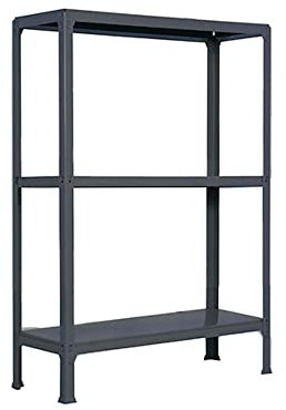 PROREGAL Wohnregal Living Koala Metal mit 3 Fachböden | HxBxT 90x100x30cm | Fachlast 150kg | Anthrazit/Dunkelgrau Zimmerregal, Standregal, Bücherregal, Küchenregal, Kellerregal, Steckregal