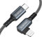 GIANAC USB C to Lightning Cable 2M/6.6FT,90 Degree iPhone Charger Cable Nylon PD Fast Charging Lightning Cable USB C Compatible with iPhone 14 13 12 11 Pro Max XR XS Max X 10 8 7 6 Plus SE and More