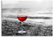 Pixxprint Glasbild, Wandbild aus Echtglas, Weinglas am Strand, 60x40 cm, inkl. Aufhängung und Abstandshalter