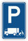 Parcheggio carico e scarico adesivo cartello stradale.