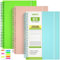 Spiralnotizbuch, 3 Stile, Papier-Set, 3 Fächer, Notizbuch, College, liniert, kariert, gepunktet, B5, Spiral-Tagebuch mit Taschen, 480 perforierte Seiten, 100 g/m² dickes Papier, ideal für Büro und