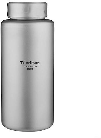 SPORTARC 1000 ml Titan-Wasserflasche, 1 l, für Outdoor, Camping, auslaufsicher, für Tee, Kaffee, Trinkbecher