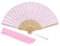 choyaxo Lace Handheld Chinese Folding Fan Bamboo Silk Folding Fan for Women Wedding Decoration Dancing Party,Pink