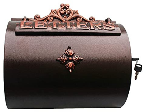 Wandmontierter Briefkasten – Gusseisen-Briefkasten – antiker oxidfarbener Gusseisen-Briefkasten für Zuhause, Büro, Innen- und Außenbereich, Eingangstor-Dekoration small Gift