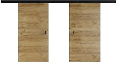 KIER FURNITURE Türen Werdi DUO 192 Moderne Schiebetüren - Wandschiebetür - Universal Links und Rechts - Metallschiebesystem - Robust, Haltbar - Stabil, Langlebig - Eiche Craft B192xH205xT1,6 cm