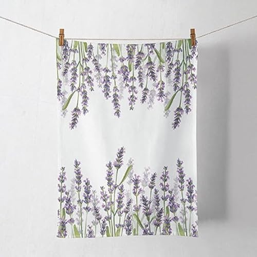 Ambiente Geschirrtuch Küchentuch Kitchen Towel 50x70cm 100% Baumwolle Lavendel Lavender Shades White Landhaus
