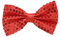 TrendandStylez Pailletten Fliege, rot, 9 x 12cm, verstellbar, für Damen und Herren, Glitzer Accessoire, Fliege für Karneval