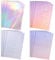 KUIZHEN Hologrammfolie, 16 Blatt Holografische Folie Transparentes A4 Holographische Aufkleber Papier Selbsthaftend Wasserdicht für DIY Bastelarbeiten Dekoration (4 Motive)