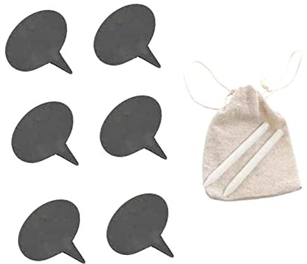 LIFKOME Schieferkäseaufsatz-set Schieferkäseetikettenaufsätze Käseeinsätze Mit Bleistiften Schieferkuchenaufsätze Schieferkäseetiketten