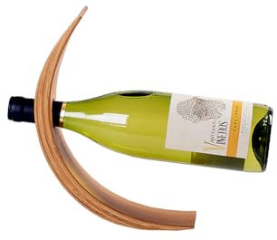 Weinregal Holz Weinregal Schmal Wine Rack Flaschenregal Schmal Flaschenregal Stapelbar Weinregal Klein Kühlschrank Flaschenhalter Weinhalter Getränkeregal Schwebendes Regal (Weinregal-Halbmond)
