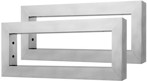UISEBRT 2 unidades de consola de pared para lavabo, 40 x 15 cm, soporte para lavabo de acero inoxidable cepillado, soporte de pared plateado, soporte de pared para lavabo, soporte Rergal para lavabo