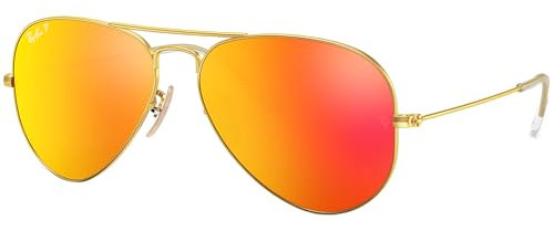 Ray-Ban Pilot Aviator Original mit Care-Kit (Gold | Flash Red, Large 58)