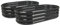 Harbour Housewares 2X Anthrazit 120cm x 60cm Gerundet Galvanisierter Stahl Hochbeet für den Garten - Groß Draussen Gemüse Wachsen Pflanzer Trog Kasten