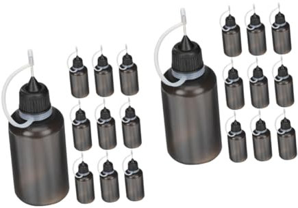 FOMIYES 20 Pièces Bouteille D'huile à Bouche Pointue Bouteille De Colle Vide Flacons Applicateurs Bouteille De Pourboire Bouteille De Pointe Portable Liquide Bouteille D'eau Pe
