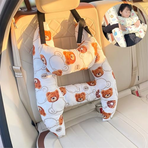 Swiftcare Reisekissen, H-förmiges Kinder-Auto-Schlafkopfstütze, Reisekissen, Autositz-Kopfstütze für Kleinkinder, Baby-Schlafkissen, Schlaf-Reise-Nackenkissen, zweiteiliges Set (B)