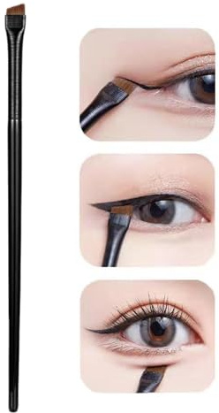 Augenbrauenpinsel, Augenbrauenpinsel, abgewinkelter Eyeliner-Pinsel | Ultra-dünne abgewinkelte Präzisionsschminkpinsel, spitzer Eyeliner, Augen-Make-up-Tool für Schönheit