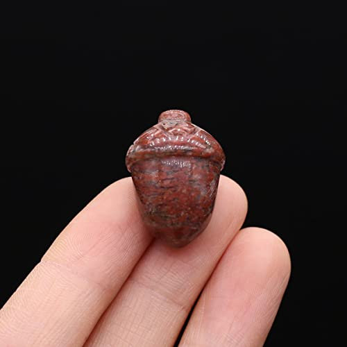 AUOQKQUT Tannenzapfen-Statue, Ornament, natürlicher Opal-Achat, Flash-Labradorit, Geschnitzte Kristalle und Steine, Aquarium, Garten, Heimdekoration Haus Dekoration(Color:Dragon Bloodstone)