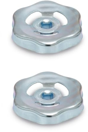 Ganter Normelemente | Blechhandrad, Ventilrad, Ventilgriff, Absperrventil | 2 Stück | GN 227.6-ST-100-V10-ZB | Durchmesser 100mm | Vierkant V10