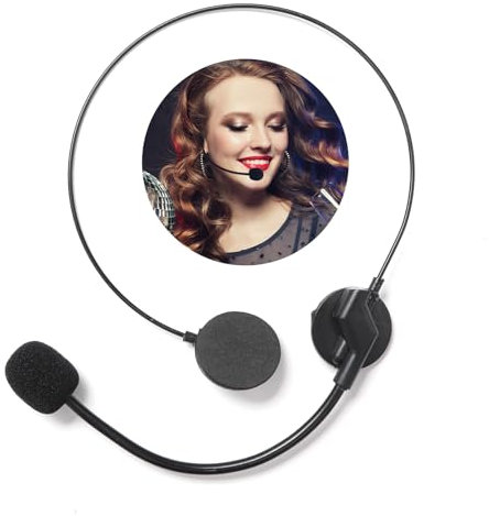 Fake Microphone Headset, Fake Mic Headset for Child Prop Microphone Costume Accessories Headset Fake Singer Headset Mic Microphone Headphones Costume Accessory Prop Cosplay Headpiece Party