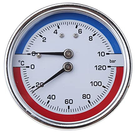 Mearsuring 0-10 0-120 ℃ - Manometro compatto per temperatura caldaia, adatto per riscaldamento a pavimento